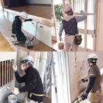 ボランティア塗装作業の様子